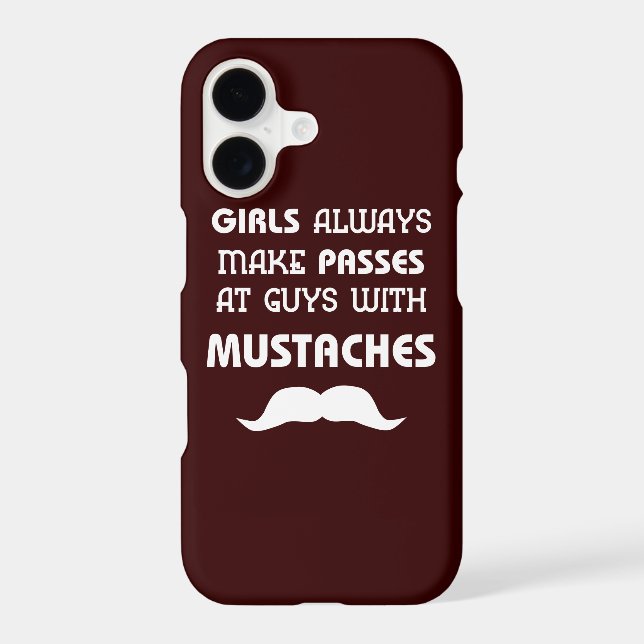 Funny Mustache iPhone Case (Back)