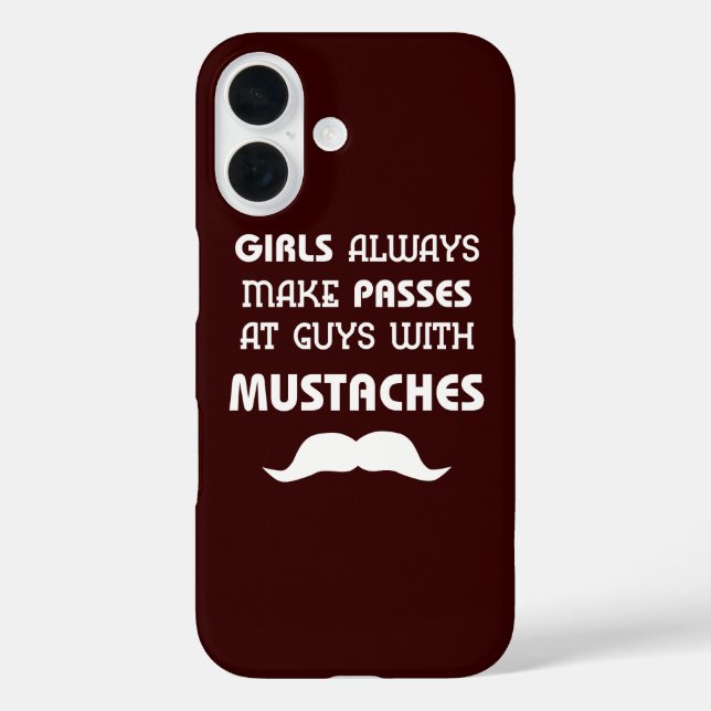 Funny Mustache iPhone Case (Back)