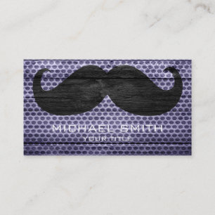 Funny Mustache Metal Hole #5 Business Card