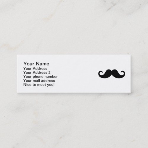 Funny Mustache Business Card