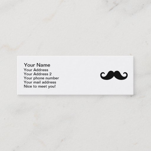 Customizable Funny Mustache Business Card