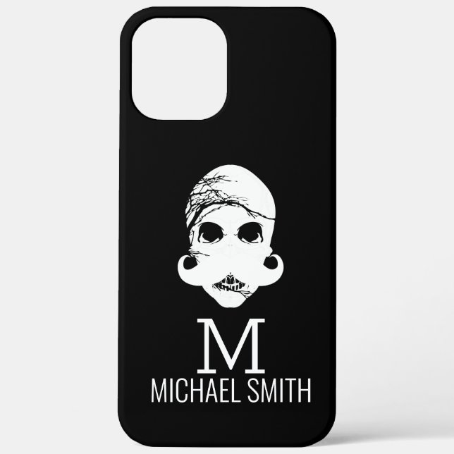 Funny Mustache Monogram #2 Case-Mate iPhone Case (Back)