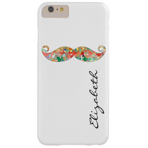 Funny Mustache Mosaic Pattern Barely There iPhone 6 Plus Case