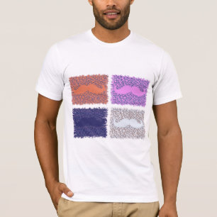 Funny Mustache on Leopard Skin 8 T-Shirt