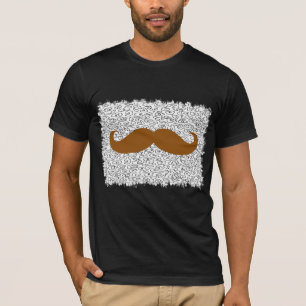 Funny Mustache on leopard skin T-Shirt