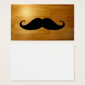Funny Mustache on Shiny Wood Texture Background (Front & Back)