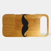 Funny Mustache on Shiny Wood Texture Background Case-Mate iPhone Case (Back (Horizontal))