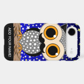 funny mustache owl Case-Mate iPhone case (Back (Horizontal))