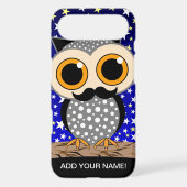 funny mustache owl Case-Mate iPhone case (Back)