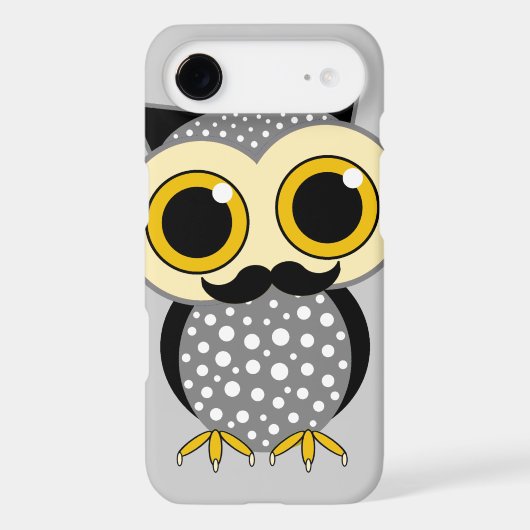 funny mustache owl Case-Mate iPhone case (Back)