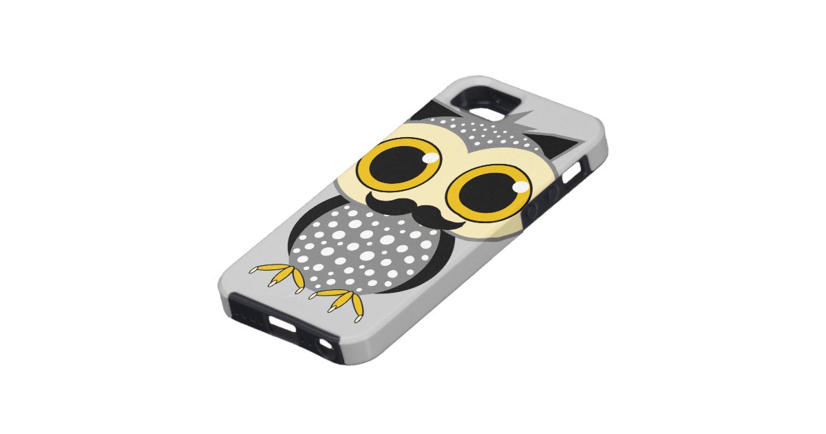 funny mustache owl iPhone SE/5/5s case | Zazzle