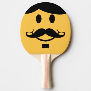 Funny Mustache Ping Pong Bat Ping-pong Paddle by superkalifragilistic at Zazzle