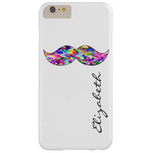 Funny Mustache Plain White Background Barely There iPhone 6 Plus Case