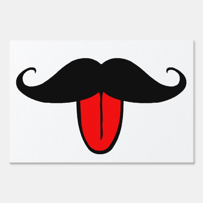 Funny mustache signs