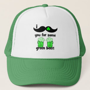funny mustache St Patrick's Day Trucker Hat