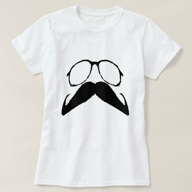 Funny Mustache T-Shirt (Design Front)