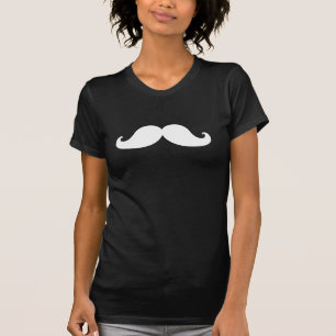 FUNNY MUSTACHE WHITE T-Shirt