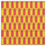 Funny Mustard and Ketchup Food Pattern Fabric