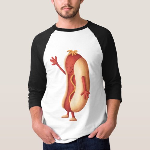 Funny Mustard Hot Dog Wiener BBQ Men T_Shirt