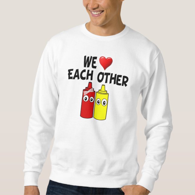Funny Mustard Ketchup Couple Sweatshirt (Front)