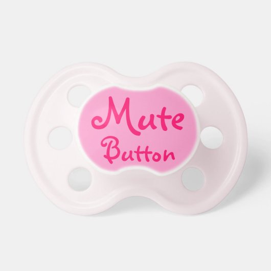 funny mute button pacifier (Front)