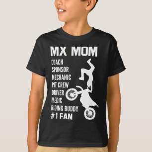 Funny Mx Mom Dirt Bike Motocross Riding Buddy Moth T-Shirt