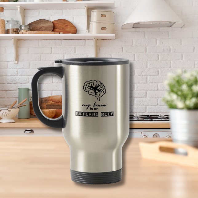 Funny My Brain is on Airplane Mode Coworker Gift Travel Mug (Creator Uploaded)