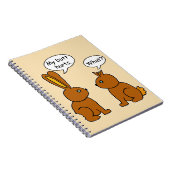 Funny My Butt Hurts Bunnies Brown Notebook (Right Side)