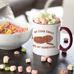 Funny My Corn Snake Ate My Home Work Pet Snake Mug<br><div class="desc">This funny coffee mug is perfect for pet snake owners. It features an illustration of a coiled corn snake along with the slogan: MY CORN SNAKE ATE MY HOMEWORK.</div>