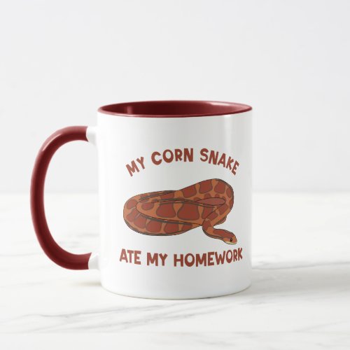 Funny My Corn Snake Ate My Home Work Pet Snake Mug