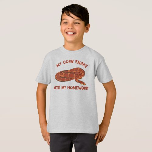 Funny My Corn Snake Ate My Home Work Pet Snake T_Shirt