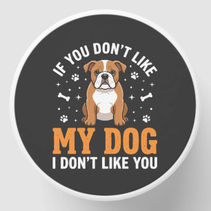 Funny My Dog Bulldog Quote Mini Candle Favors