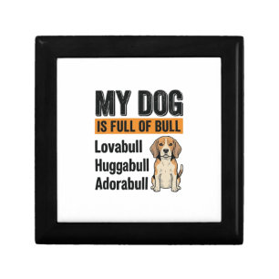 Funny My Dog Is Full of Bull Beagle Vintage Shirt  Gift Box