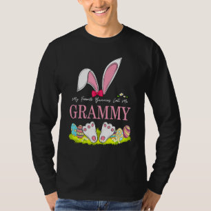 Funny My Favorite Bunnies Call Me Grammy Easter Ma T-Shirt