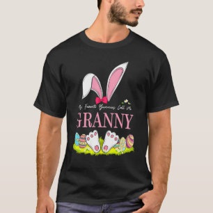 Funny My Favorite Bunnies Call Me Granny Easter Ma T-Shirt