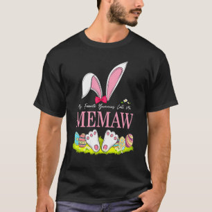 Funny My Favorite Bunnies Call Me Memaw Easter Mat T-Shirt