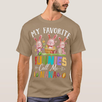 Funny My Favorite Bunnies Call Me Nana Family East T-Shirt