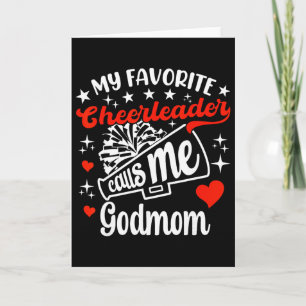 Funny My Favorite Cheerleader Calls Me Godmom Chee Card