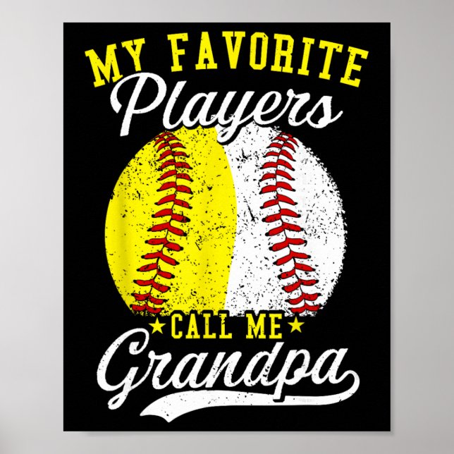 Funny My Favorite Sell Softll Player Calls Me Gran Poster (Front)
