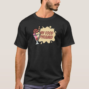 Funny My Food Pyramid Ice Cream Cone Happy Ice Cre T-Shirt
