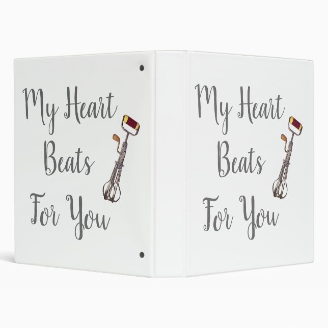 Funny My Heart Beats For You Recipe Binder (Background)