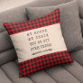 Funny MY HOUSE MY CHAIR Buffalo Red Plaid Throw Pillow