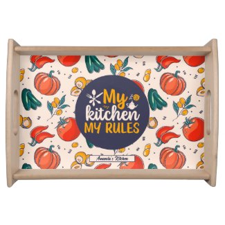 Funny My Kitchen My Rules Vegetable Food Pattern