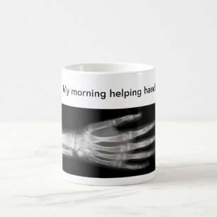 Funny "My Morning Helping Hand" Coffee Mug