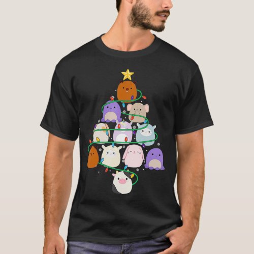 Funny My Squishmallow Christmas Tree Family Pajama T_Shirt