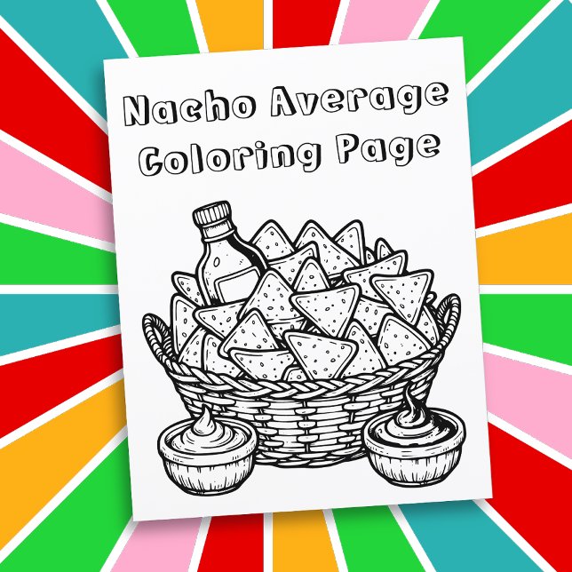 Funny Nachos and Salsa Coloring Page Pun (Creator Uploaded)