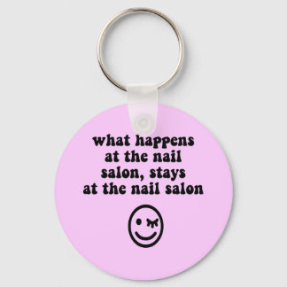 Funny nail salon keychain