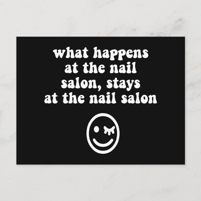 Funny nail salon postcard (Front)