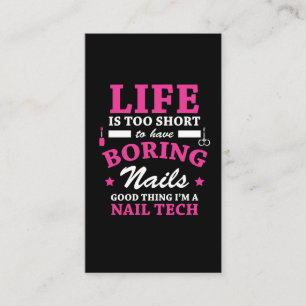 Funny Nail Tech cosmetician - Funny Occupation Business Card