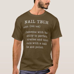 Funny Nail Tech Gifts Definition Humor Premium T-Shirt